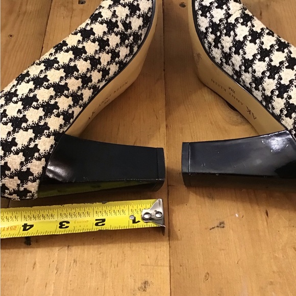 Anne Klein Women’s Pumps Fabric Black White Like Houndstooth Style S. 7.5 M - Picture 12 of 13